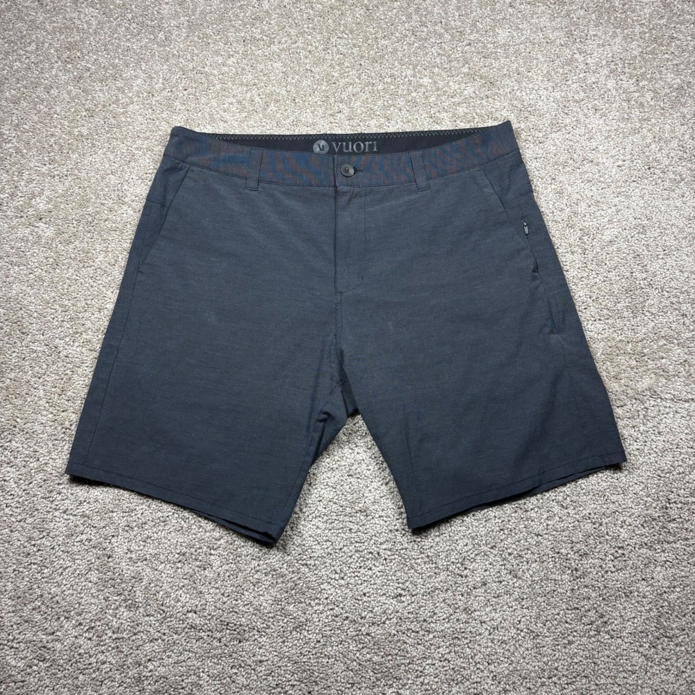 Vuori Aim Short V368 Mens 34 Charcoal Grey 4-Way Stretch Performance Shorts